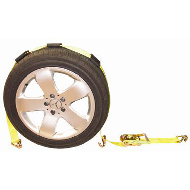 Car Carrier Strap w/ Wire Hooks & Adj Rubber Blocks & Ratchet image