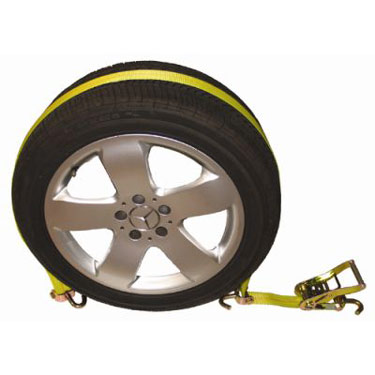 Car Carrier Tire Holder Strap w/ Swivel Hooks & Ratchet image
