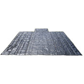 Heavy Duty Lumber Tarp - 24' x 27' (8' Drop & Flap) - 18oz Black Tarp --- NEW!! image