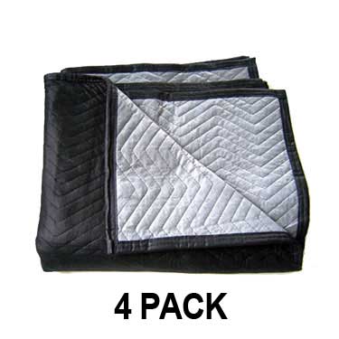 Moving Blankets - ECONO DELUXE 72X80 Black/Gray 4-Pack Moving Pads image