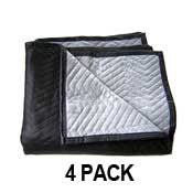 Moving Blankets - ECONO DELUXE 72X80 Black/Gray 4-Pack Moving Pads image