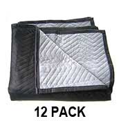 Moving Blankets ECONO DELUXE - 72X80 Blk/Gry 65Lbs/DZ -Moving Pads image