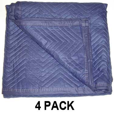 Moving Blankets - ECONO SAVER 72X80 Blue 4-Pack Moving Pads image