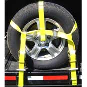 Side Mount Wheel Net W/ Cam Buckle & 2 Ratchets and Flat Hooks image