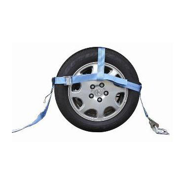 Wheel Net Car Tie Down w/ Twisted Snap Hook - Adjustable image