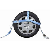 Wheel Net Car Tie Down w/ Twisted Snap Hook - Adjustable image